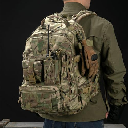 EXCELLENT ELITE SPANKER 40L Tactical Military Backpack for Men and Women Large Rucksack Assault Pack Bag for Outdoor Camping, Hiking(Multicam) - color: Multicam
