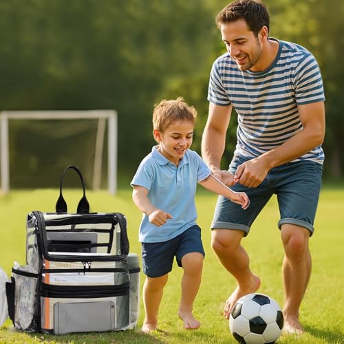 MOMINSIDE Diaper Bag Backpack Small Diaper Bag,Mini Diaper Bag, Clear Bag for Stadium Events Small Clear Bag 12x6x12 for Girls Boys Moms Dads Adult Concert Sports Bag - color: Black
