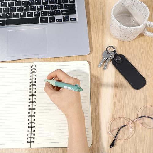 Ymapinc Leather USB Flash Drive Case - Thumb Flash Drive Holder USB Storage, Secure Travel Holder Portable Small Storage Carrying Case with Keychain (1Pcs, Black PU Leather) - color: black