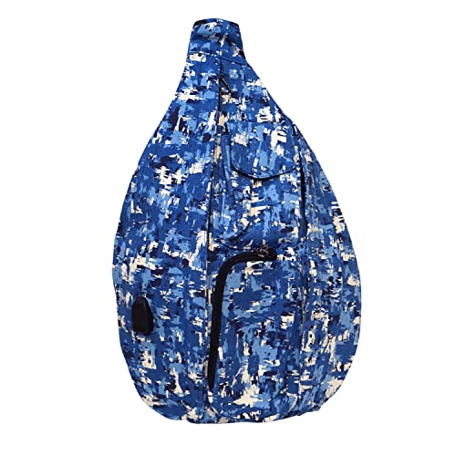 Nupouch Rucksack Pickleball Bag, Anti-Theft Crossbody Sling, USB Charging Connector Port, Backpack, Blue Camo - color: Blue Camo