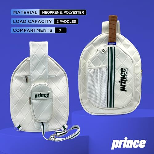 Prince - Pickleball Sling Bag, Lightweight Crossbody Backpack - color: White