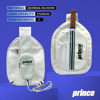 Prince - Pickleball Sling Bag, Lightweight Crossbody Backpack - color: White