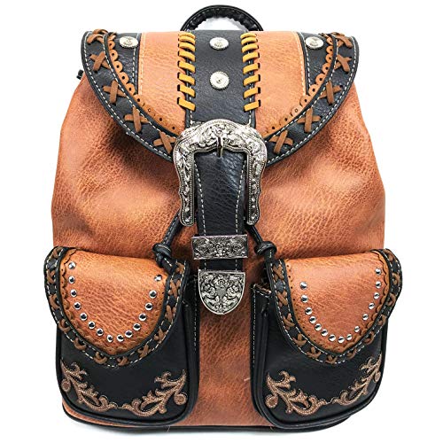 Zelris Western Country Floral Buckle Rucksack Backpack (Rustic Copper) - color: Rustic Copper
