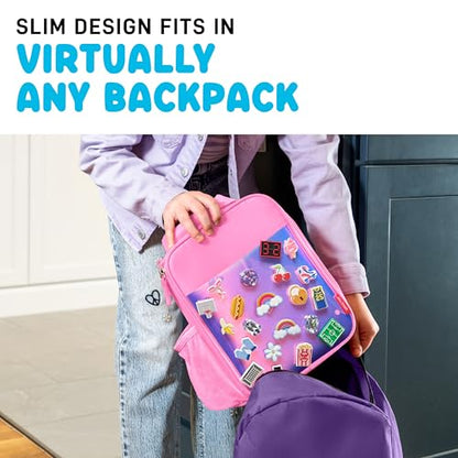 Fit & Fresh Lunch Box For Kids, Boys & Girls, School, Camp, Insulated Bag With Shoe Charm Slots For Personalization, Holographic Pink - color: Holographic Pink