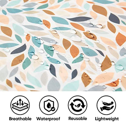 PTEROMY 3-in-1 Hooded Rain Poncho for Adult with Pocket, Waterproof Lightweight Unisex Raincoat for Hiking Camping Emergency - color: Mosaic 1/4 Zipper