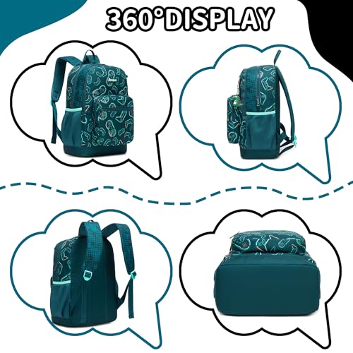 Kids Backpack Boys School Backpack for Kids Ages 6–12,Lightweight Elementary Bookbag for Boys Gamer Bookbag for Daily School Use - color: Black Gamer