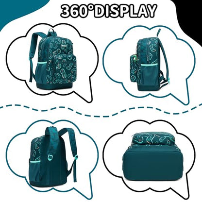 Kids Backpack Boys School Backpack for Kids Ages 6–12,Lightweight Elementary Bookbag for Boys Gamer Bookbag for Daily School Use - color: Black Gamer