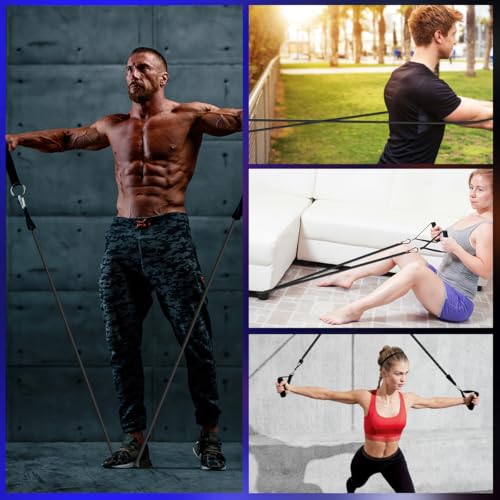VEICK Resistance Bands, One Single Exercise Bands, Workout Bands Resistance Training for Home Workouts Fitness Pilates - color: Black(40LBS)