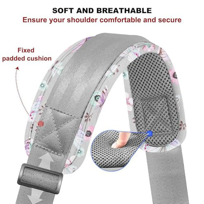 ZINZ 74" Shoulder Strap with Fixed Pad and Dual Balanced Buckles，Butterfly - color: Butterfly