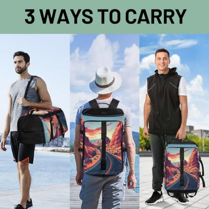Gym Backpack, Water Resistant Carry-On Bag with Padded Shoulder Straps