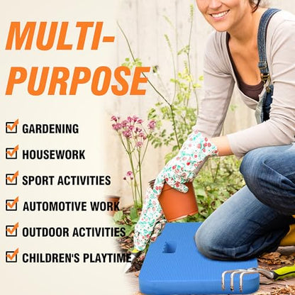 Gardzen 3-Pack Extra Thick Garden Kneeling Pad, EVA Foam Kneeler Pad for Gardening, Baby Bath, Yoga, Pilates, Exercise, 18" x 11" x 1.5", Blue - size: 18" x 11" x 1.5" - 3 Pack
