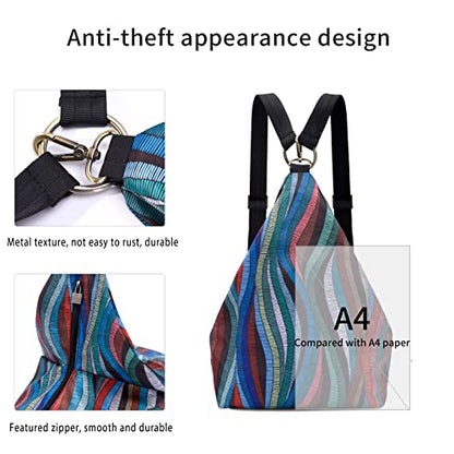 Black Butterfly Premium Backpack for Women, Bohemia Style Fashion Casual Daypack Backpack, Small Backpack Purse (68-multicolor) - color: 68-multicolor