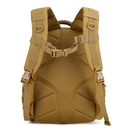 30L Military Tactical Backpack for Men 3 day Assault Pack Molle Backpack Tactical Hiking Rucksack - color: Khaki