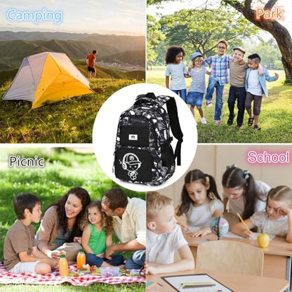 Bluboon Kids Backpack Boys Camo Bookbag Teens Elementary School Bag Daypack Travel Back Pack Middle school (Grey Graffiti) - color: Grey Graffiti