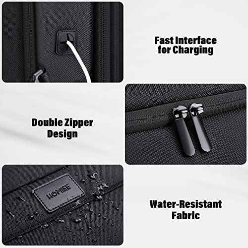 HOMIEE 50L Travel Backpack Carry On Luggage 22x14x9 Airline Approved, Extra Large Expandable Laptop Backpack - color: Black
