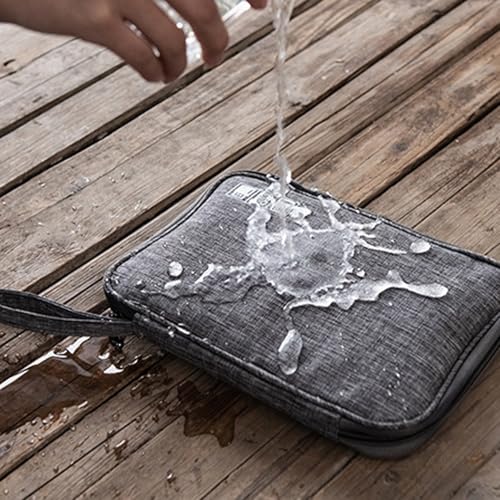 Organizer Case Small Electronic Devices USB Charger Accessories Mouse Phone Cable SD Power Bank Earphone - color: Medium-Grey