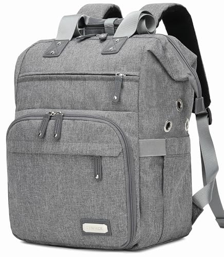 Knitting Bag Backpack Yarn Storage Organizer Travel Bag with USB Charging Port, Large Tote Bag Holder Case for Knitting Needles, Crochet Hooks, Accessories, Grey - color: Grey