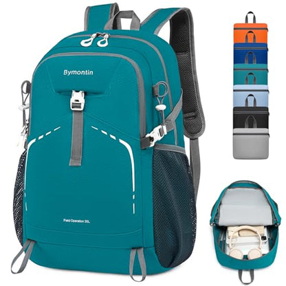 45L Lightweight Packable Backpack – Durable Foldable Daypack for Travel, Hiking, and Gym (Green) - color: 45l-green