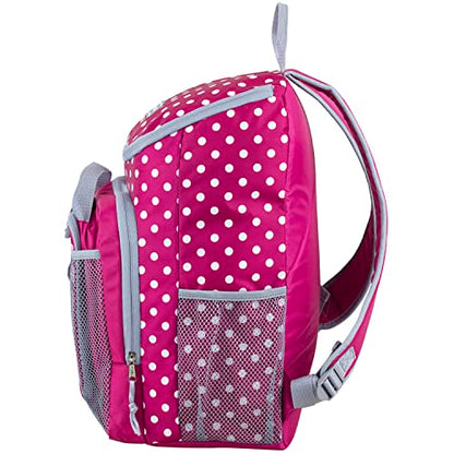 FUEL Lunch Backpack Set Water Resistant Bookbag Bag Soft Reusable Insulated Cooler Lunch Box Thermal Travel Office Lunch Bag, Pink Polka Dots - color: Pink Polka Dots