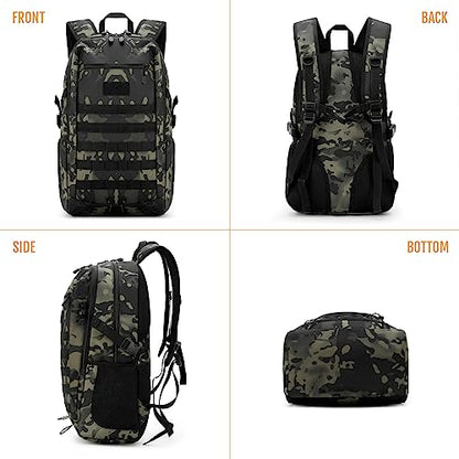 HUNTVP 10L/20L/30L Tactical Backpack Military MOLLE Backpack Rucksack Gear Tactical Assault Pack for Hunting Camping Trekking (30L-Camo) - color: Camo, size: 30L