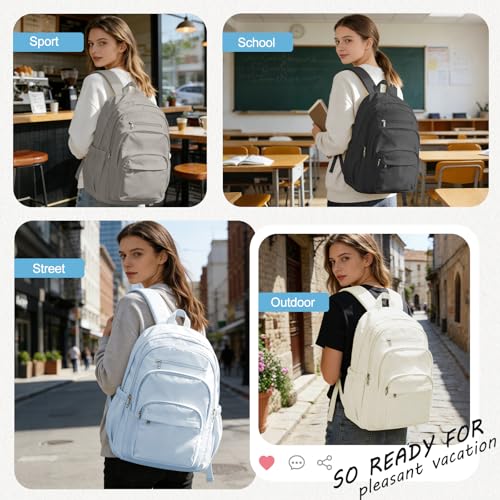 Black College Backpack For Women Men,Lightweight High School Bag,School Backpack With Lots Of Pockets,Cute Bookbag For Teens Boys Girls,Casual Daypack Backpack For School - color: A1-black