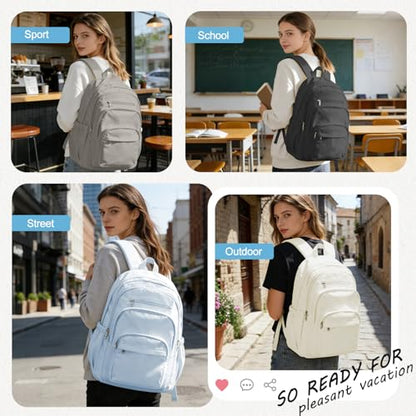 Black College Backpack For Women Men,Lightweight High School Bag,School Backpack With Lots Of Pockets,Cute Bookbag For Teens Boys Girls,Casual Daypack Backpack For School - color: A1-black