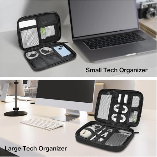 MATEIN Cord Organizer Travel Case, Cable Storage Bag, 2 Pack - size: Small