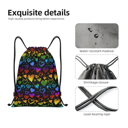 Rainbow Pride LGBT Drawstring Backpack Bag Sport Gym Dance Beach Travel Sackpack for Women Men - color: Lgbt_ddd00645