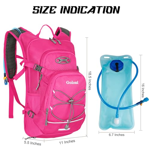 Hydration Backpack,Lightweight Hiking Backpack with 2L Water Bladder,Water Backpack for Biking, Running, Festival