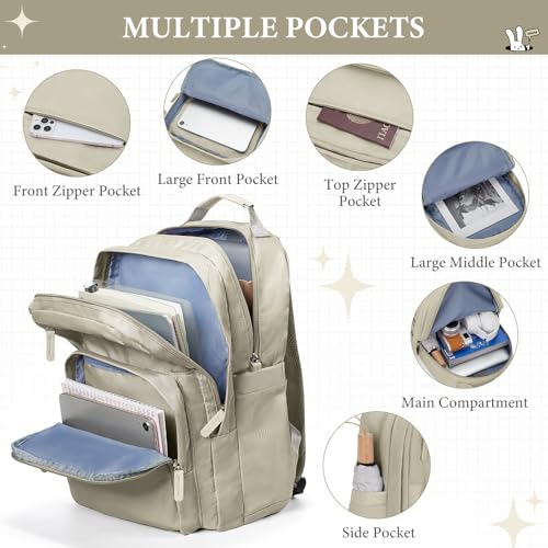 Khaki Backpack for Women Men - color: S-khaki