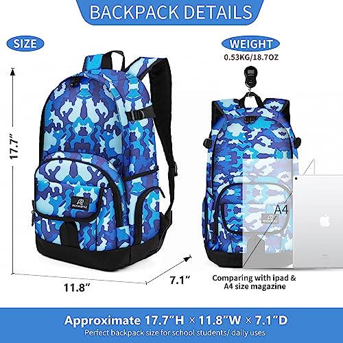 rickyh style School Backpack Travel Bag for Men & Women Lightweight College Back Pack with Laptop Compartmen - color: Xinlan