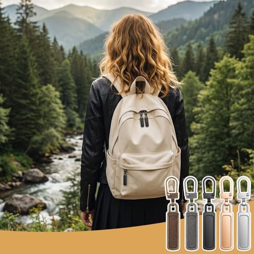 Shimmeroo 10PCS Luggage Zipper Pull Replacement, 2-Inch Universal Zipper Tab Helper for Dresses, Jacket, Backpacks, 5 Colors in Black+Silver+Gold+Brown+Copper