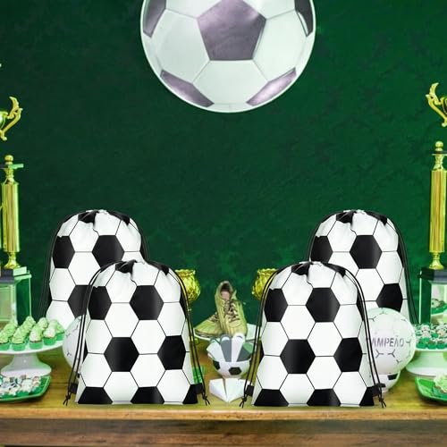 15 Pcs Soccer Drawstring Bags Backpack Birthday Party Goodie Favor Bags Gift Bag for Gym Sports Storage Travel - style: Soccer