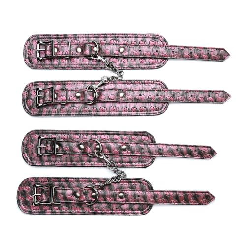 2026 Upgraded Heavy Duty Expandable Spreader Bar – Adjustable PU Straps for Pilates, Yoga - style: Black+PinkKL