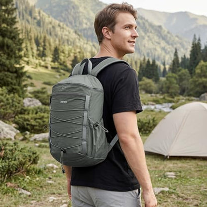 G4Free Hiking Backpack for Women Men 20L Lightweight Travel Backpacks Daypack Outdoor Daily Camping, Dark Gray-green - color: Dark Gray-green