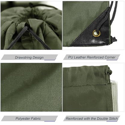 BeeGreen 20 Packs Army Green Drawstring Backpack Bags Wholesale Bulk Cinch Bags Heavy Duty String Backpack Machine Washable Lightweight Sackpack Outdoor Sport Bags for Women Men - color: Army Green