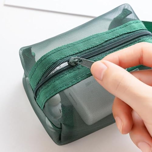 6 Pieces Purple Mesh Travel Organizer Pouch Set,Multi-Size Zippered Storage Bags, Portable Electronics Cable Cosmetic Case for Adults,Breathable Mesh