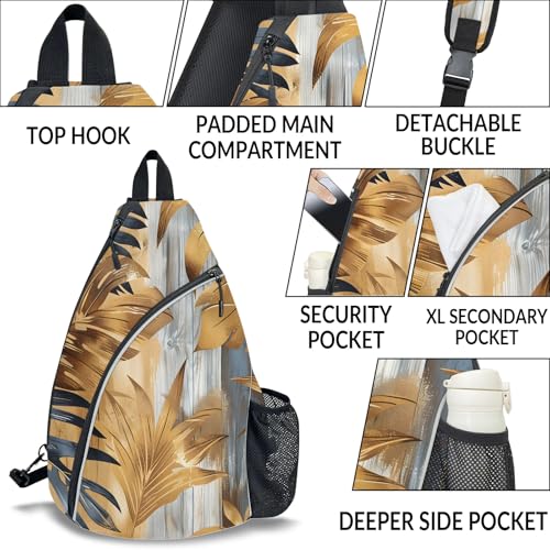 Pickleball Bag for Women Men Adjustable Crossbody Sling Backpack Hold Pickleball Paddle Water Bottle - color: Multicolor 20