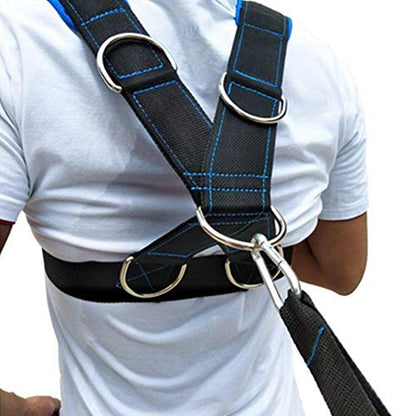 Running Harness, Sled Shoulder Harness Band Belt Sports Equipment Overload Running Band Physical Training Rope Kit Improving Speed, Stamina and