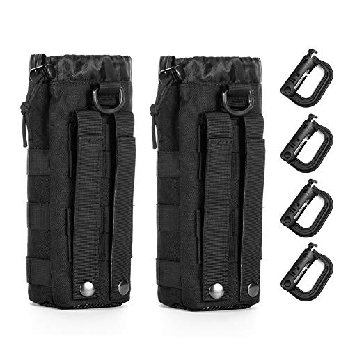 Upgraded Tactical Drawstring Molle Water Bottle Holder Tactical Pouches - color: NEW-2P Water Pouch