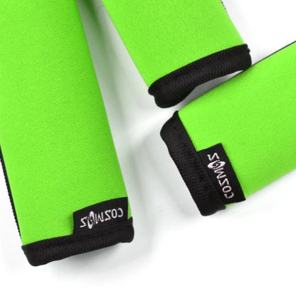 Cosmos Pack of 3 Neoprene Luggage Handle Wrap Handle Grip Luggage Identifier for Travel Bag Luggage Suitcase (Green Color) - color: Green