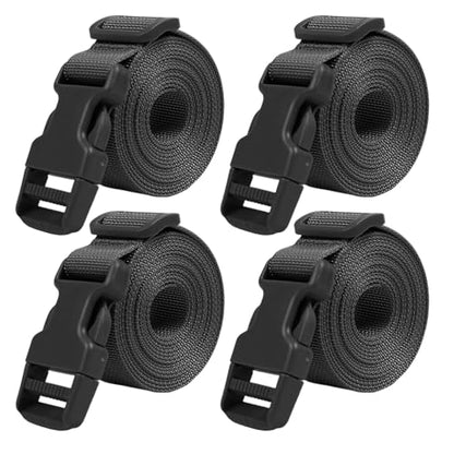 XTACER 1 Inch Molle Backpack Accessory Strap Luggage Straps Cover Strap Sleeping Bag Strap with Buckle (Black, 40) - color: BLACK, size: 40 Inches