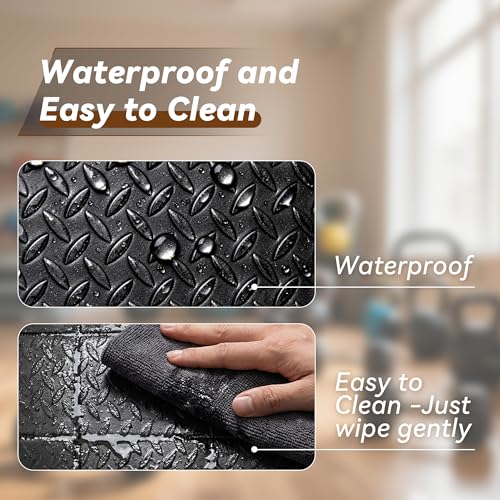 Walking Pad Mat for Carpet and Hardwood Floors, 0.25" Thick Foldable Treadmill Mat for Floor Protection, Non-Slip High Density for Bike, Elliptical, Home Gym Use - size: 55"L x 23.6"W x 0.3"Th