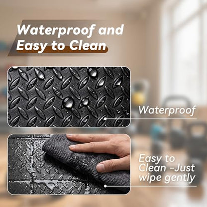 Walking Pad Mat for Carpet and Hardwood Floors, 0.25" Thick Foldable Treadmill Mat for Floor Protection, Non-Slip High Density for Bike, Elliptical, Home Gym Use - size: 55"L x 23.6"W x 0.3"Th