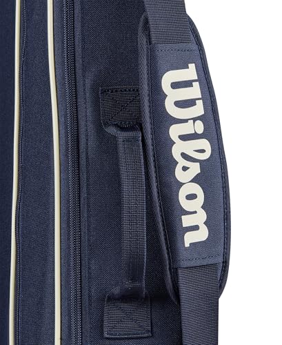 WILSON 2025 Team Tennis Racket Bags - color: Navy/Red, size: Holds up to 3 Rackets