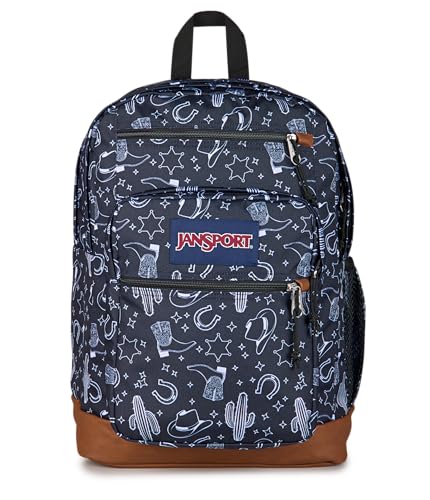 JanSport Cool Backpack with 15-inch Laptop Sleeve, Large Computer Bag Rucksack with 2 Compartments, Ergonomic Straps, Wild West Escape - color: Wild West Escape Black/Black/White