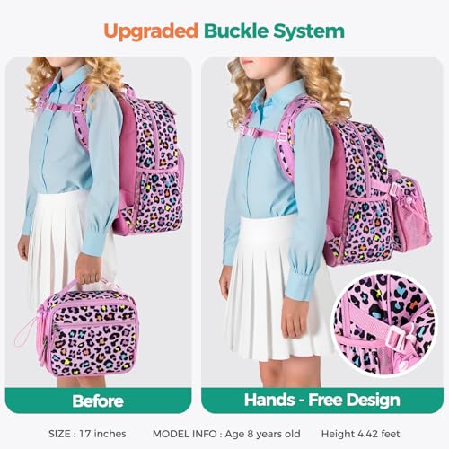 Choco Mocha Kids Backpack for Girls Mermaid Backpack Kids Elementary School Backpack for Girls Ages 6-8 Kid Bookbag 17 Inch with Chest Strap, Purple - color: Mermaid-purple