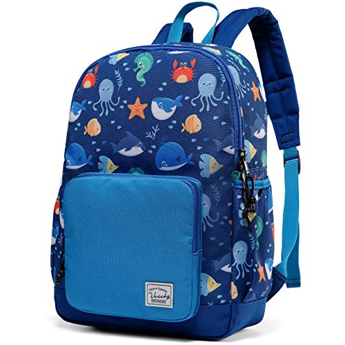 VASCHY Kids backpacks, Cute Lightweight Water Resistant Preschool Backpack for Boys and Girls Chest Strap | Cute - color: Ocean Animals, size: Small (4-6 Yrs) - 15'' H