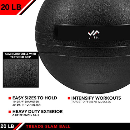 JFIT JFIT Slam Ball - color: Classic Black, size: 20 LB