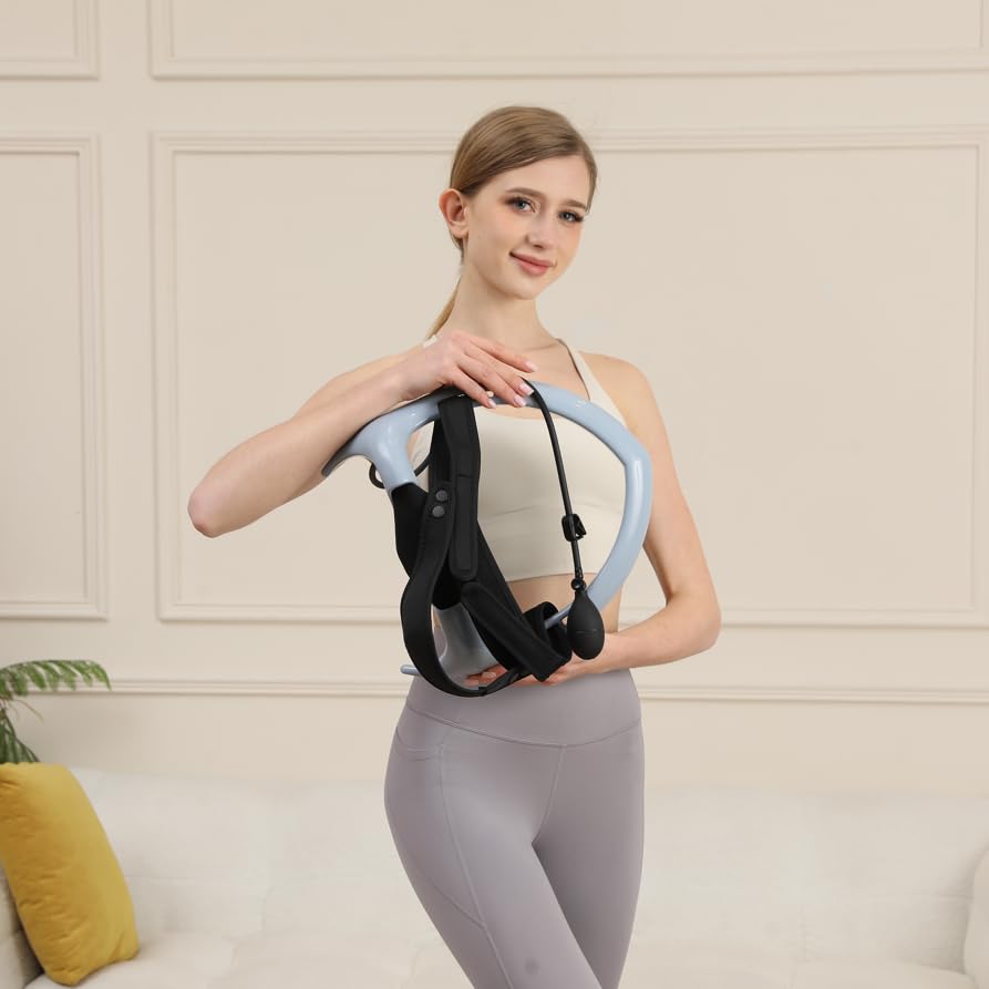 ECOGUN Posture Neck Exercising Cervical Spine Hydrator Pump, Relief for Stiffness, Relieves Neck Pain, Curve Restorer Gray - color: Gray